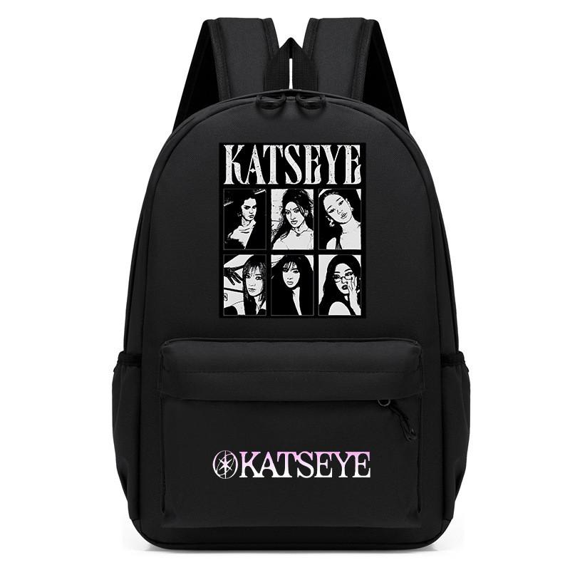 60123-5 Zaino Stampato KATSEYE Unisex per Bambini Zaino Studente Scuola Impermeabile Borsa da Viaggio