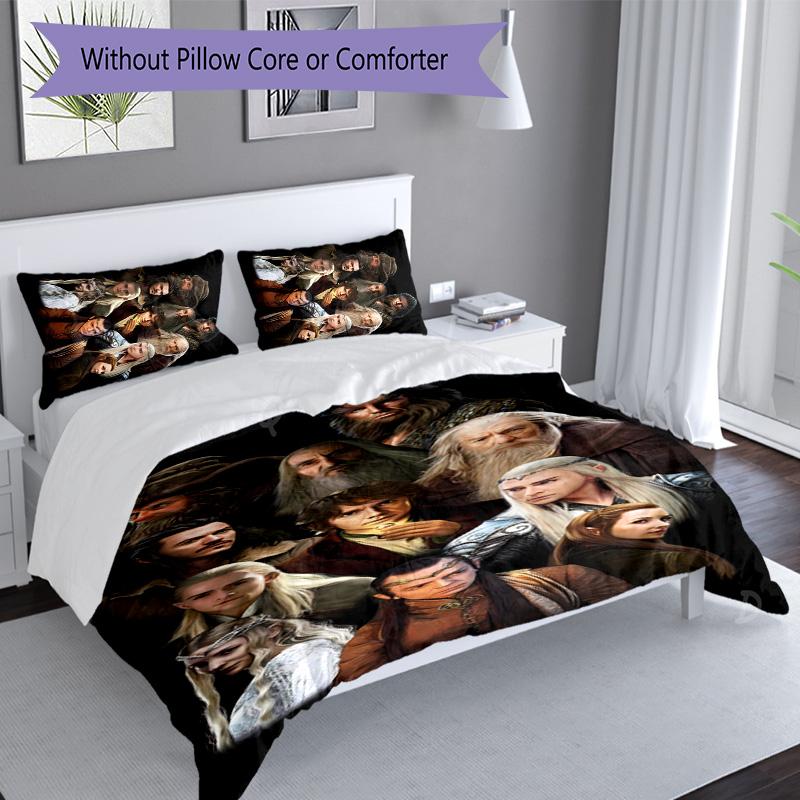 3pcs The Lord of the Rings pattern bedding set duvet cover set includes duvet cover &pillowcases, perfect all season bedroom decoration & gift