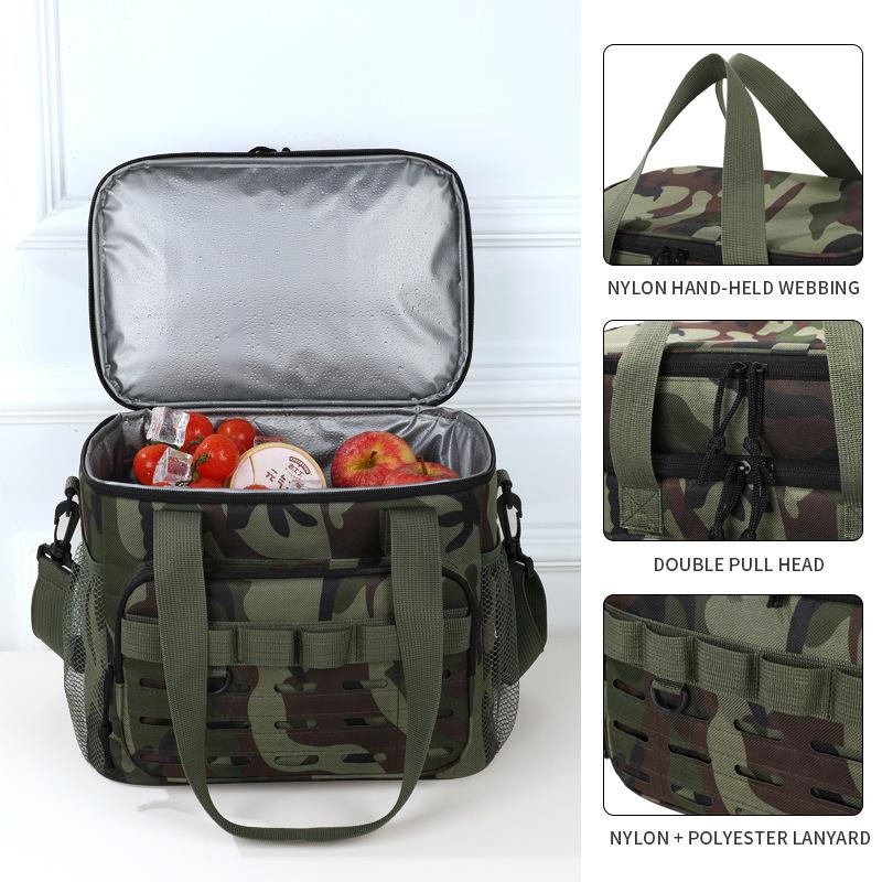 17L Taktische Brotdose Isolierte Kühlertasche für Männer Erweitbar Strapazierfähig Auslaufsicher Thermisch Arbeit Camping Picknick Kühlertasche