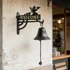 Cast Iron Sturdy Decorative Gifts Manually Shaking Entry Door Bell Wall Hanging Decoration for Porch