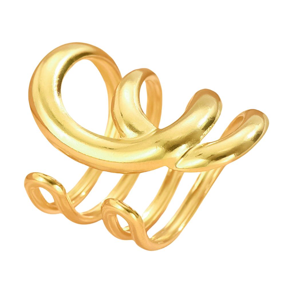 Elegant Hollow Rings Featuring Irregular Lines Fashionable Finger Rings Suitable for Dates Parties and Daily Outfits