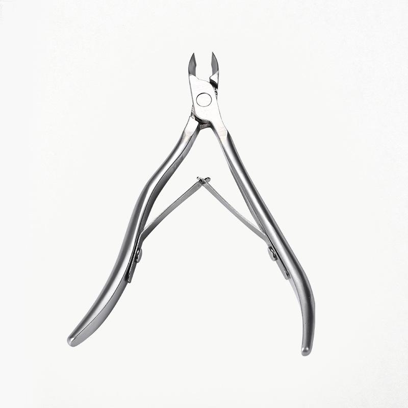 Stainless Steel Reverse-Grip Cuticle Nippers: Small Blade Nail Art & Repair Tool