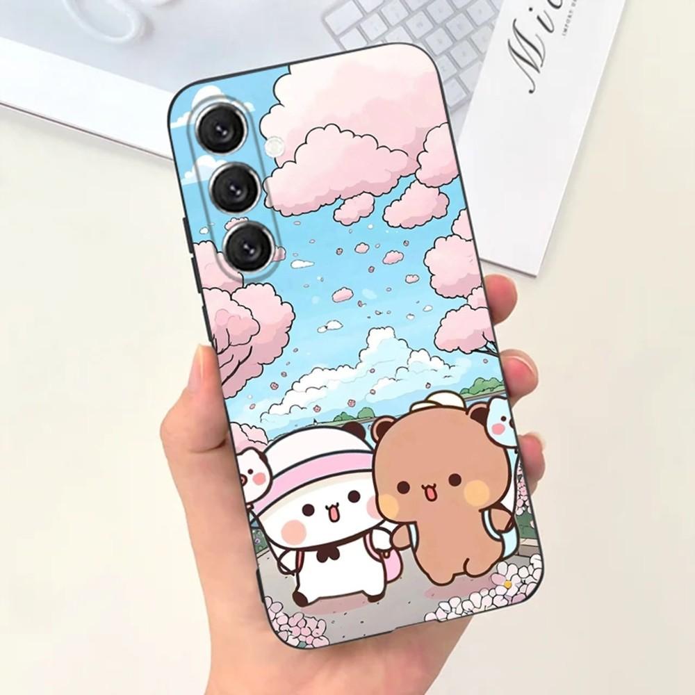 Cute BuBu D-DuDu Phone Case For Samsung S25,S24,S21,S22,S23,S30,Ultra,S20,Plus,Fe,Lite,Note,10,9,5G Black Cover