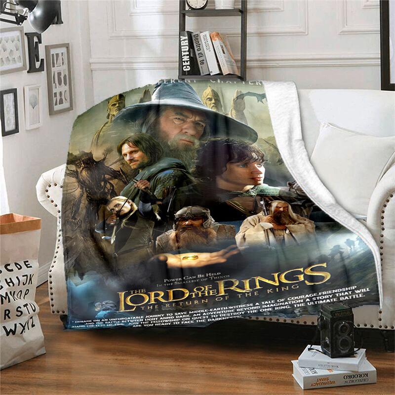 1pc The Lord of the Rings: Return of King Cartoon Blanket,Portable Throw for Travel & Camping, All Season Cozy Blanket,Ideal Gift