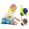 Electric Snail Toy Snail Baby Toy Interactive Crawling Toy with Music and Dazzling Lights for Childr