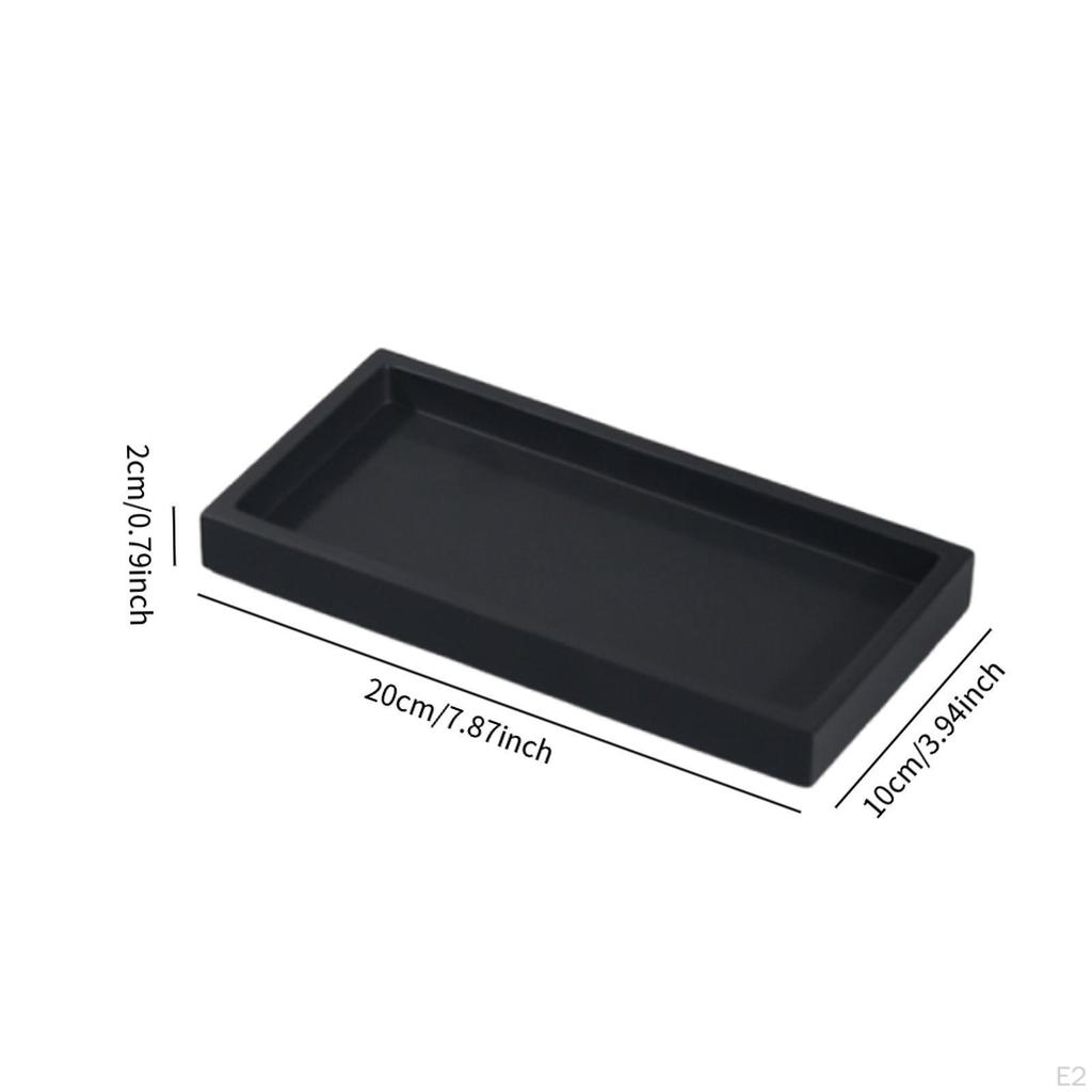 Bathroom Vanity Tray Countertop Organizer Small Fashion Rectangle Jewelry Soap and Sponge