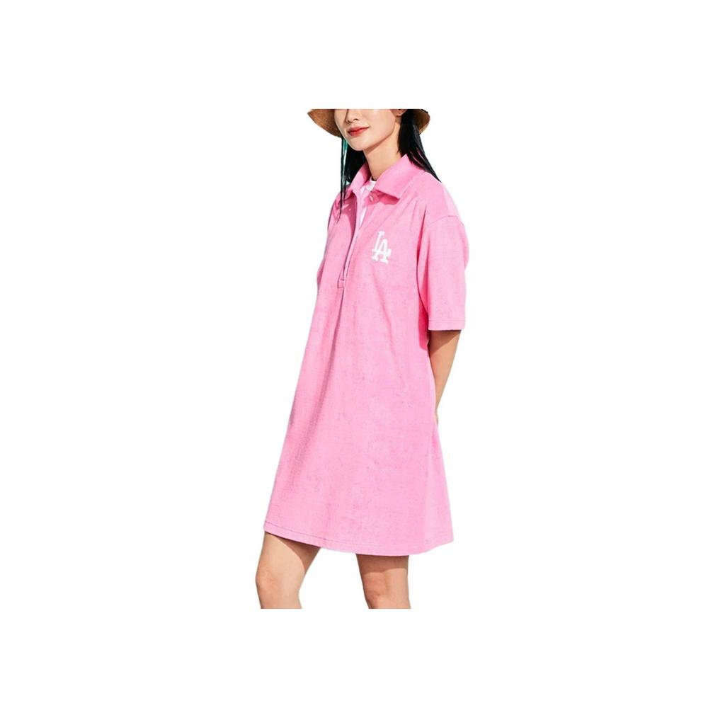 New MLB Short Sleeved Dresses Women's Pink 3FOP63023-07PKS