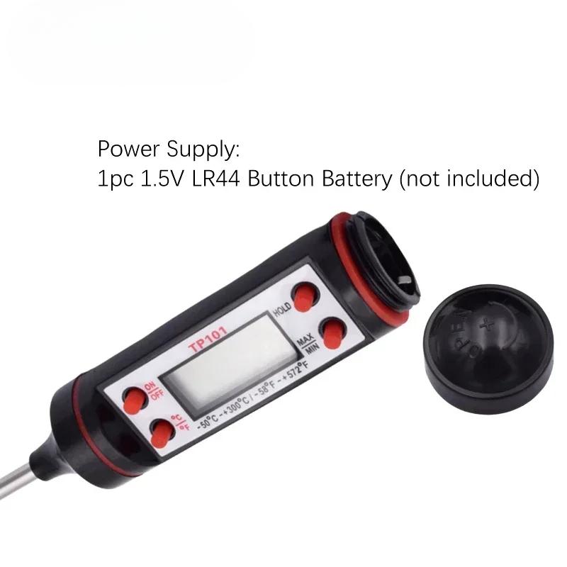 TP101 Digital Food Thermometer Outdoor BBQ Grill Meat Kitchen Water Oil Oven Temperature Sensor Probe Meter Gauges Measurement