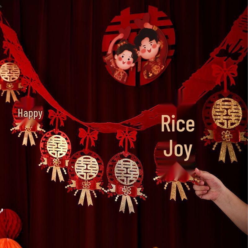 Doppeltes Glück Hochzeitszimmer Dekorationsset für Schlafzimmer und Wohnzimmer