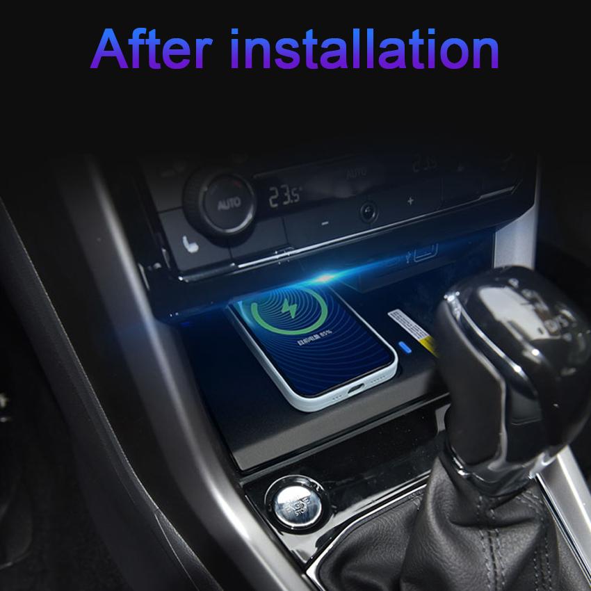 For Volkswagen T-Cross 2019 2020 2021 2025 Car QI Wireless Charger 15w Fast Charging Plate Phone Holder Wireless Phone Charger