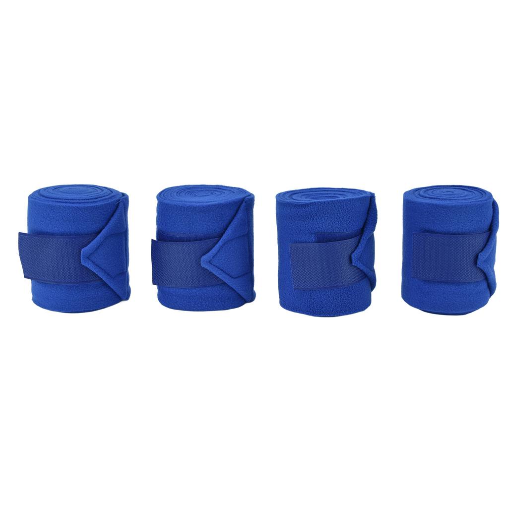 4 stk Hestebenvarp Bøyle og løkkefestebeskyttelse Soft polyestersettsett for hundeku katt blå