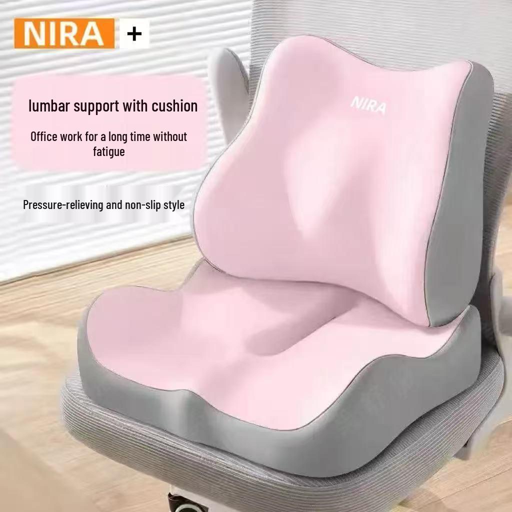 Ergonomic Memory Foam Lumbar Support Seat Cushion for Office Chair