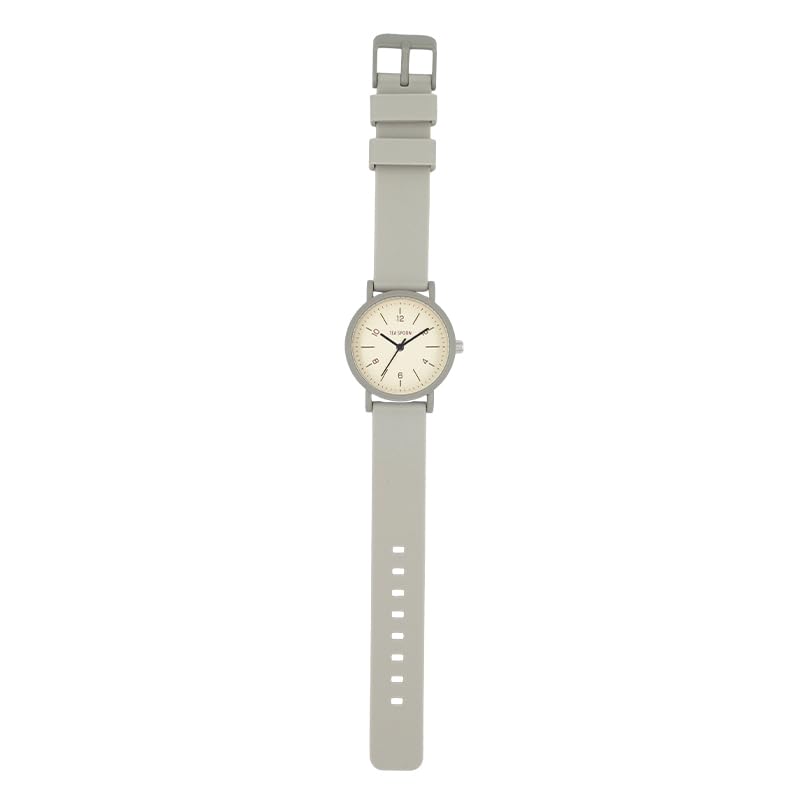 [Follow] Tea Spoon Round Rubber Strap Watch N04721A-1 LGY Women's Gray