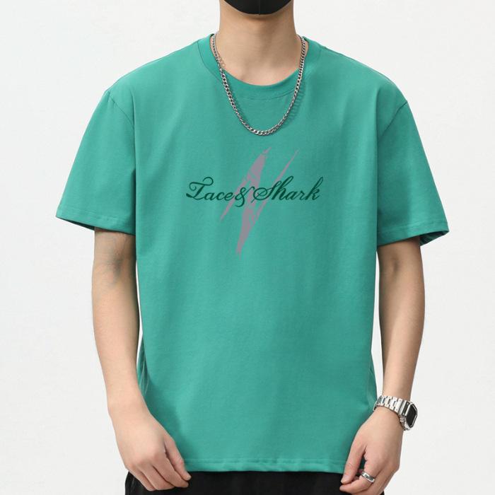 

New Summer Men s Round Neck Printed Short-sleeved T-shirt Thin Casual Youth Half-sleeved Shirt 5XL