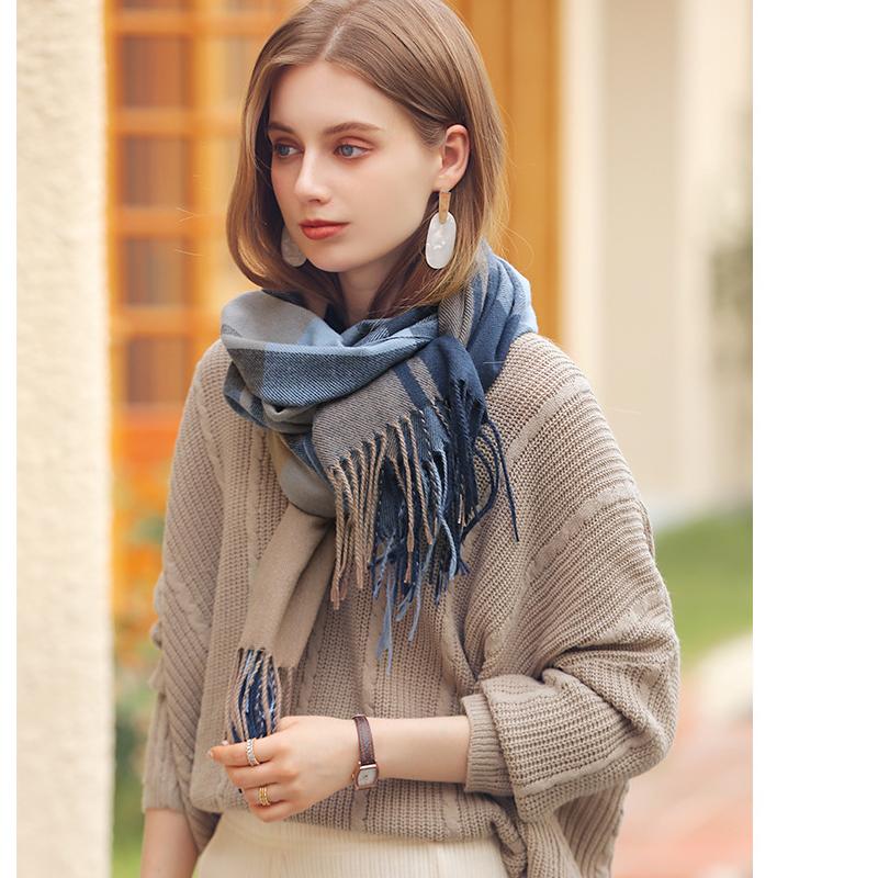 Dámská šála Zimní šál Silný teplý střapec