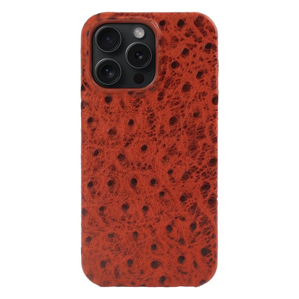 Ostrich Genuine Leather Case For iphone 16 Pro Max 15pro 14 13 12 11 XR XSMAX SE4 Real Cowhide Back Cover Coque Shell