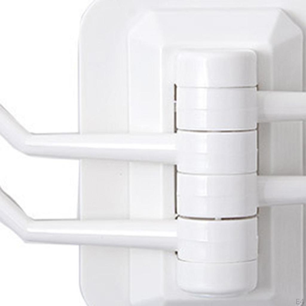 Bathroom Towel Hooks Nail Wall Mounted Kitchenware Holder Storage Cookware Kitchen Rotary Hook