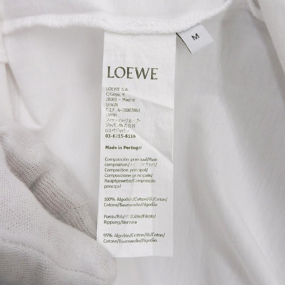 Loewe Excellent Condition Bubble Arch Logo T-shirt, White, Cotton, Men's, Size M, H616Y22X54, 23Stainless Steel Tops M whiteUsed
