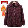 Moou Women's Thickened Fleece-Lined Lapel Jacket for Elderly