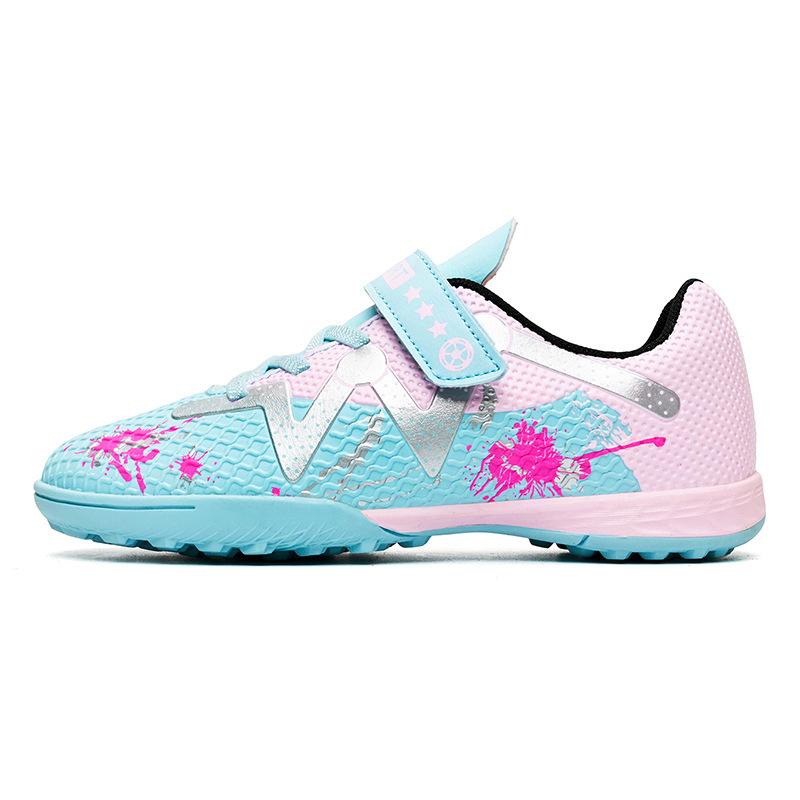 2025 Spring and Summer Velcro Breathable Children's Football Shoes Campus Football Sports Shoes Professional Anti-skid Training Shoes