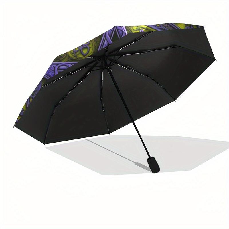 Purple Pentagram Wall Decor: Mystical Art for Your SpaceUmbrella, Portable 3-Fold Umbrella for Men & Women,Christmas Gift ES194