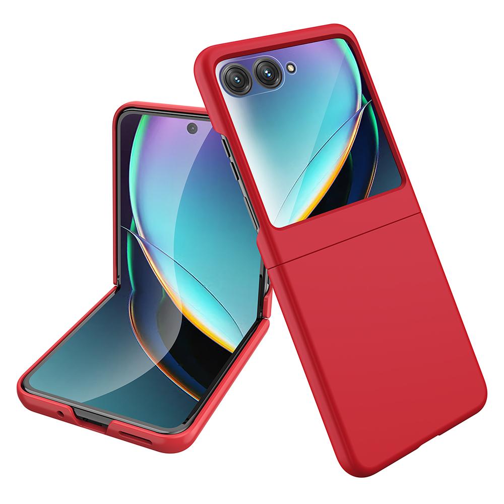 

GKK For Motorola Razr 40 Ultra 5G Hard PC Phone Case Rubberized Folding Slim Phone Cover Red