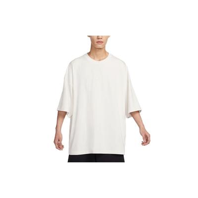 Sportswear Solid Logo Loose Fit Crew Neck T-Shirt Men Tops Phantom White FB9767-030