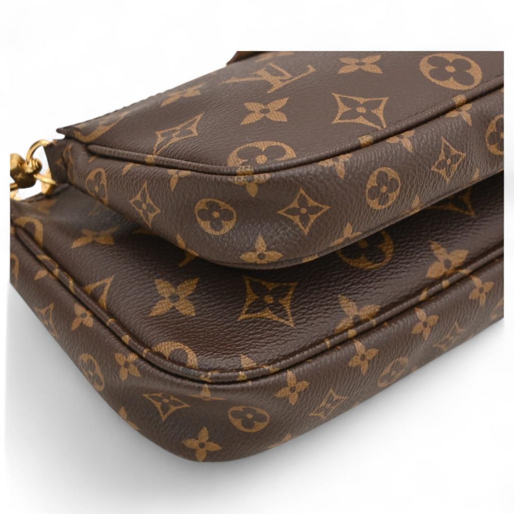 Auth LOUIS VUITTON Monogram Multi Pochette Accessoires Pouch Shoulder Bag PVC M44840 lv88179bf