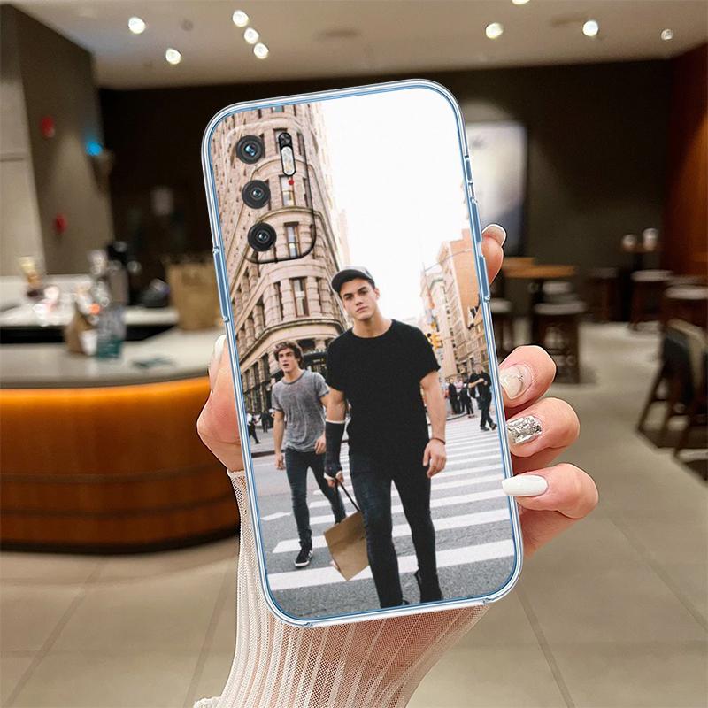 

NH17 D-Dolan T-Twins Transparent Phone Case for Motorola Moto Edge 20 30 40 50 S30 Fusion Ultra Pro Neo Lite + G200 G23 Motorola Moto G23