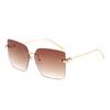 New Arrival Rimless Sunglasses For Women Metal Frame Luxury High Sense Anti Ultraviolet Fashion Cross-border Sun Glasses Outdoor Daily Eyewear