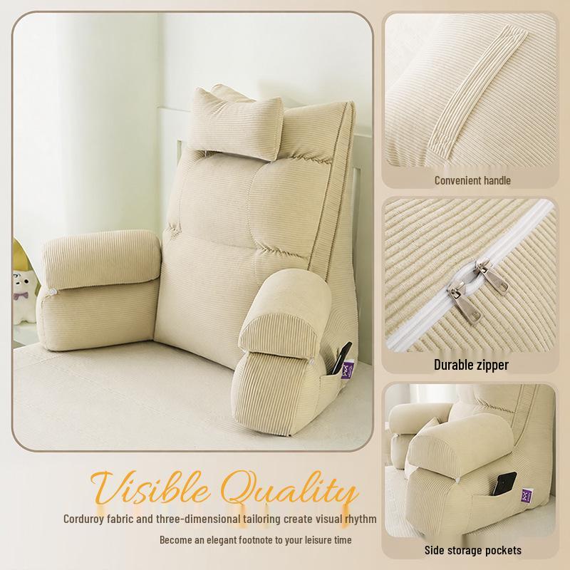Comfortable Reading Pillow with Lumbar & Neck Support for Dorms, Bay Window, or Bed.