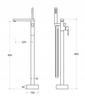 Besco MODERN I black floor-standing bathtub faucet