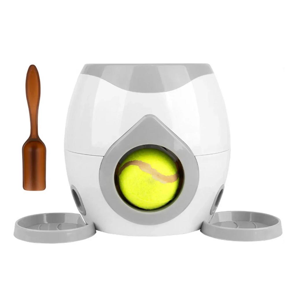 Smart Interactive Dog Training Machine with Snack Reward System, Fun Playtime Tennis Ball Feeder Toy for Dogs & Cats