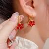 New Fashion Trend Unique Design Elegant Exquisite Light Amethyst Round Earrings for Women Jewelry Party Premium Gift Wholesale