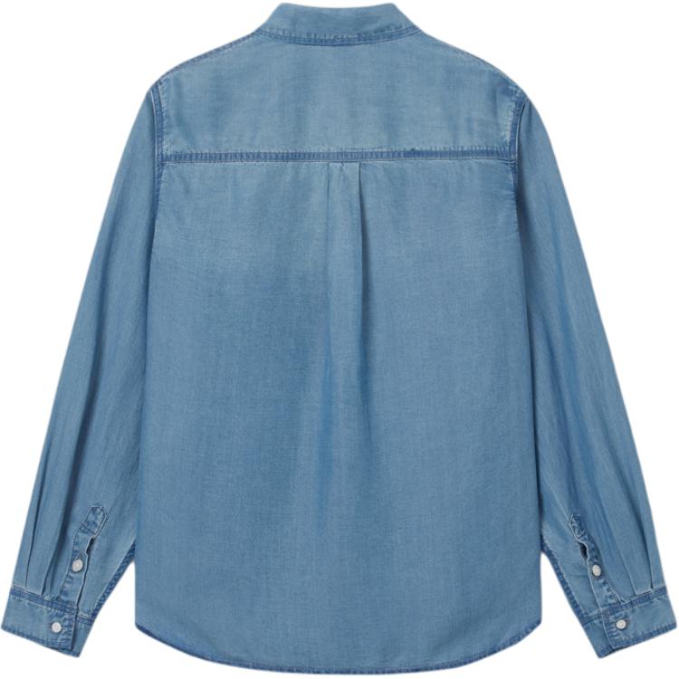Levis Cool Series Casual Versatile Loose Fit Long Sleeve Shirt Women Shirts Blue 002Z2-0001