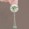 Bamboo press brooch female high-end sense niche tassel high-end bamboo leaf cheongsam corsage clothes pin
