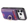 For iPhone 17 Pro Case Compatible with MagSafe Leather Back Cover with Detachable Card Holder Kickstand