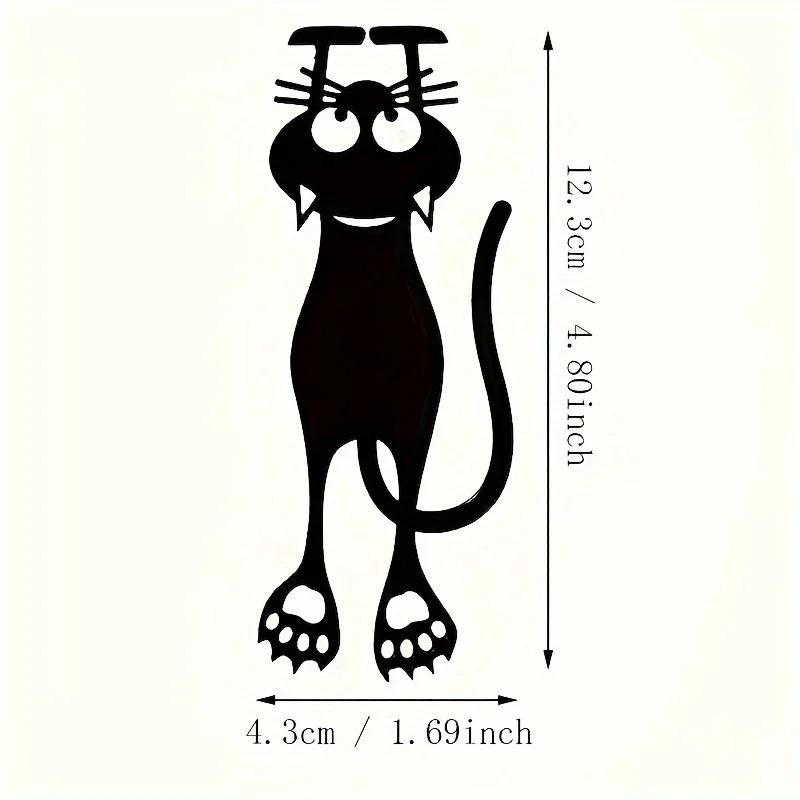 Funny Cat Silhouette Bookmarks Creative Paper Page Clips for Novels Textbooks & Stationery Organization