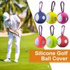 Silicone Golf Ball Protective Cover, Universal Golf Ball Holder with Carabiner, Portable Golf Ball Carrier Protector Sleeve, Golf Accessories