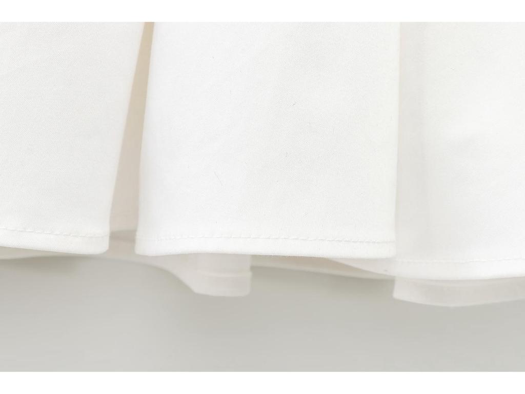 2025 Women's European & American Style Fashion Pleated Poplin Spaghetti Strap Short Top