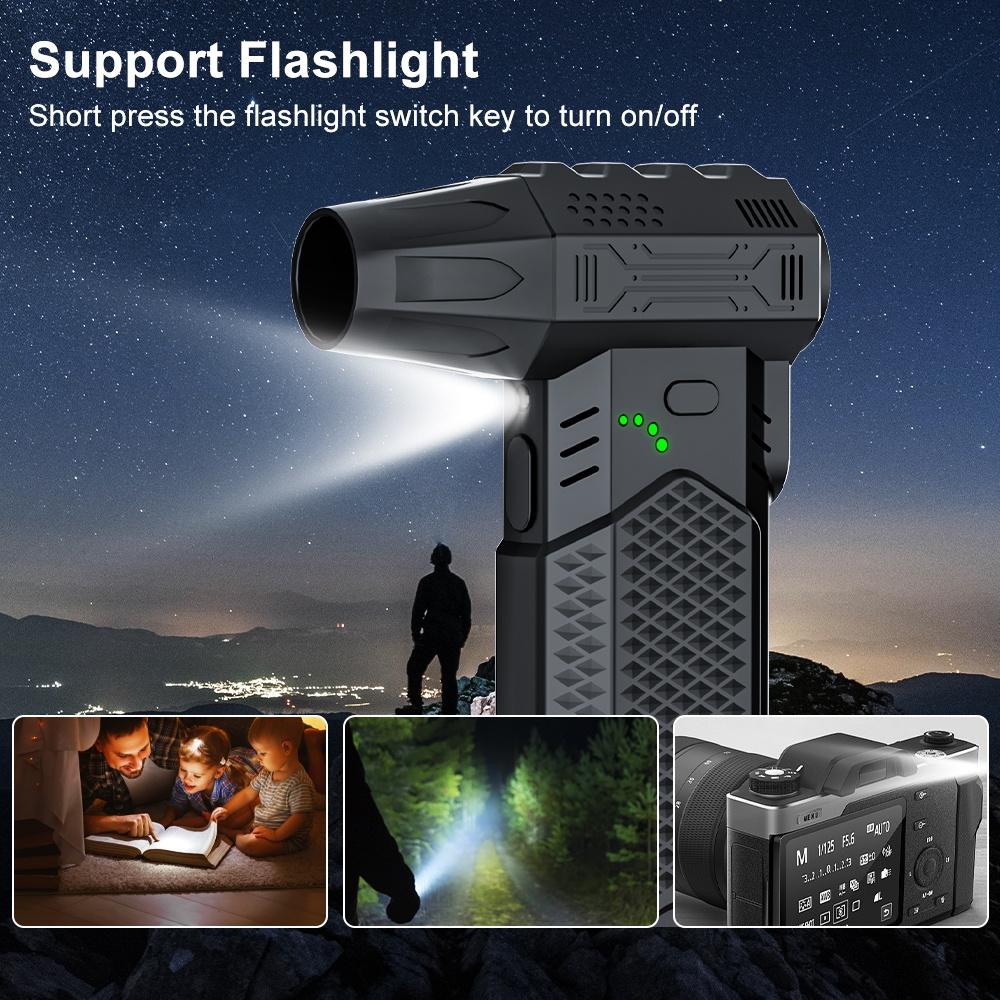 Cleaning Blower Tool Violent Fan Electric Air Duster B002 2025 Turbo Jet Fan Portable 3 Outlet Nozzles Blowing Snow 400000RPM Blow and Suction 2 In 1