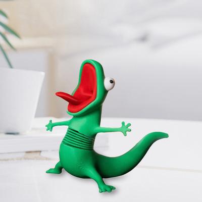 3D-gedruckte wackelnde Eidechsen-Dekoration Schwingfeder Eidechsen-Figur Fidget-Spielzeug Heim- und Bürodekoration Dekoration Meme-Liebhaber Geschenk