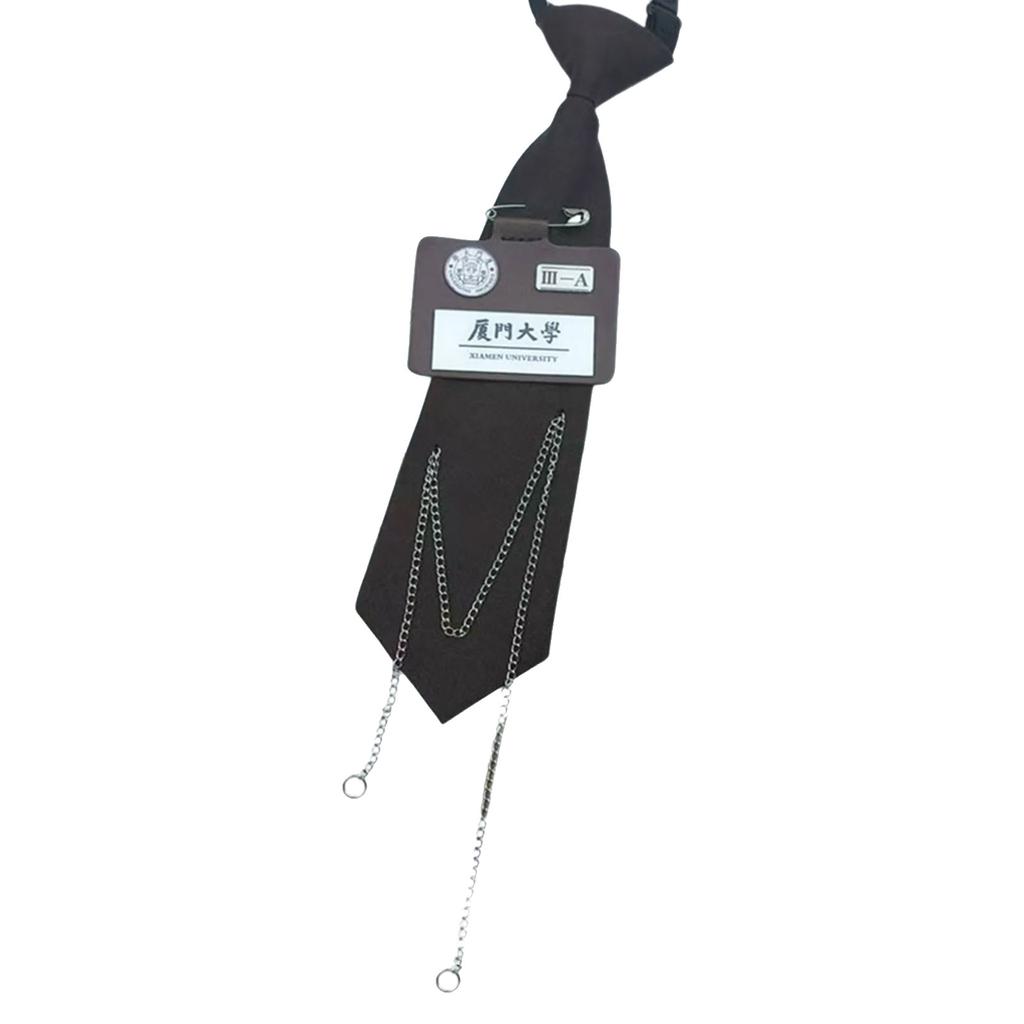 Uniform Black Ties For Janpanese JK Uniform Cosplay Accessory Neckwear Jk Seifuku Cute Anime Necktie with Metal Chain