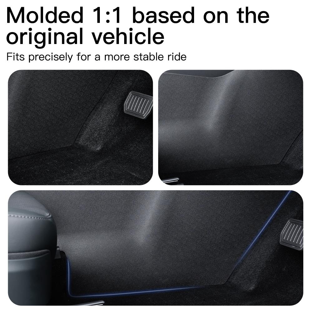 YZ For Tesla Model Y Juniper 2026 Right-hand Drive Vehicle Center Control Side Kick Pads TPE Center Control Side Anti-Kick Pads
