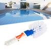 Round Pool Step and Corner Brush with Stiff Bristles for Deep Cleaning Crevices Fits Telescoping Poles with Adjustable Clips