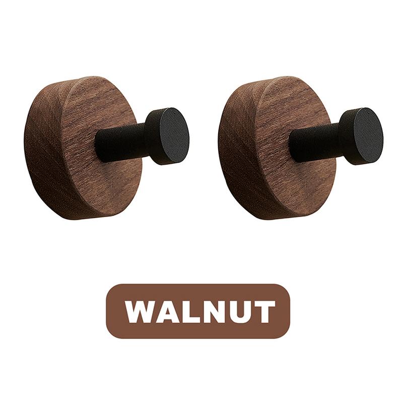

Настенный крючок для ванной комнаты, простой самоклеящийся крючок из цельного дерева, подвесная вешалка из орехового дерева, вешалка для хранения одежды в спальне, домашний декор для полотенец
