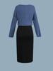Plus Size Women's Knit Cardigan & Split Camisole Dress Set - Korean Style Autumn/Winter