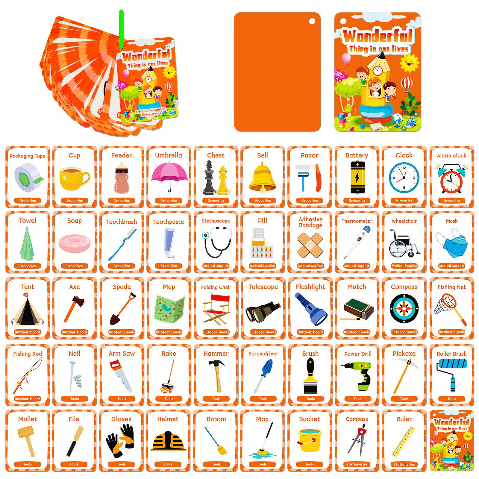 

50 Children S Education Enlightenment Daily Item Cards Educational Animal Cognitive Cards Baby Cognitive Early Education