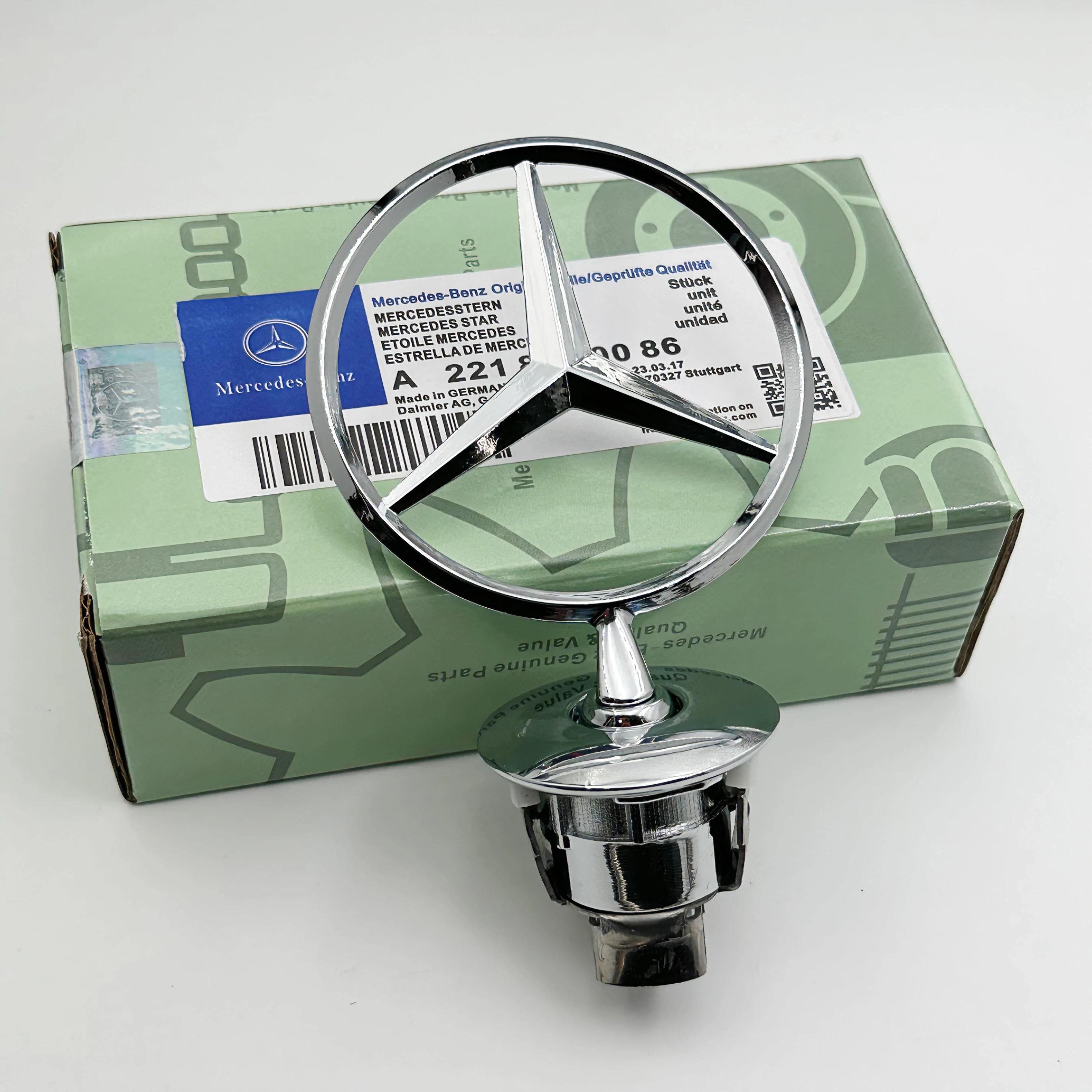 

Автомобильная наклейка 1 шт. 44 мм 3D Металлическая Сине-Хромированная Звезда Логотип-Эмблема на Капот для Mercedes Benz W202 W203 W204 W208 W210 W220 W2