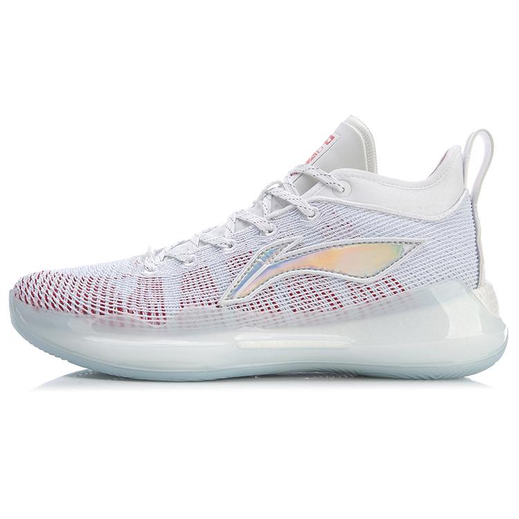 New LINING YuShuai 13 Basketball Shoes Men's Mid top White/Red ABAQ013-81